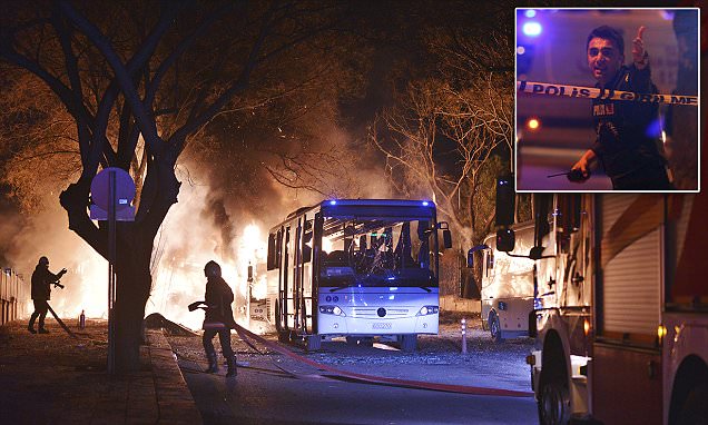 துருக்கி இராணுவத் தலைமையகத்திற்கு அருகாமையில் குண்டுத்தாக்குதல்