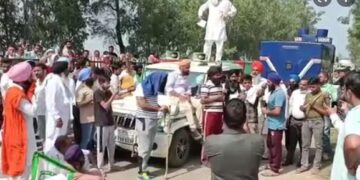 அரியானாவில் பேரணி மீது மீண்டும் பாஜகவினர் கார் தாக்குதல் ஒருவர் காயம்!