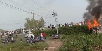 உ.பி போராடிய விவசாயிகள் மீது காரை ஏற்றி 9 பேரை கொலை செய்த பாஜக அமைச்சர் மகன் – வன்முறை!